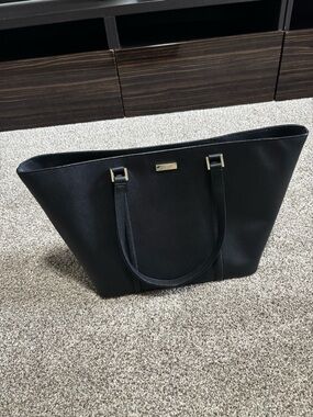 Kate Spade Black Tote Bag with Gold Hardware